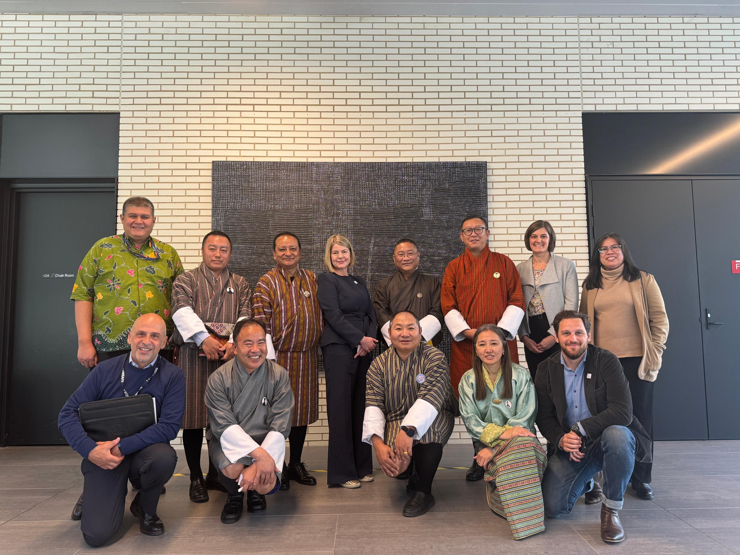 A delegation from Bhutan’s Parliament visits International IDEA’s Canberra office in 2024. Credit: International IDEA/Billie Phillips